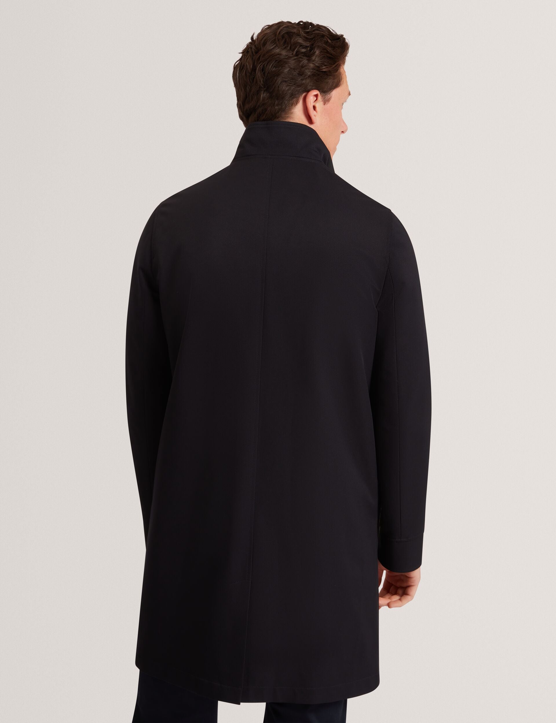 Ted Baker RUABON Funnel Neck Longline Jacket With Liner NAVY