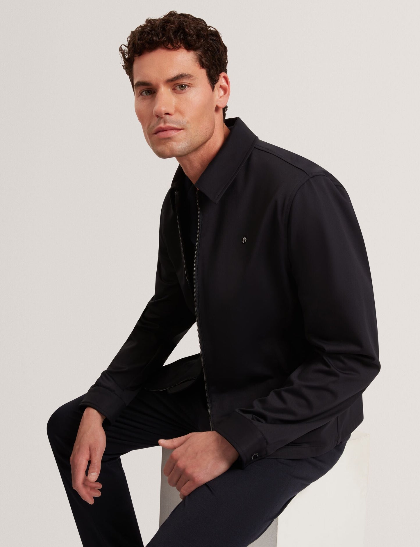 Ted Baker WESTTIN Harrington Softshell Fleece Jacket NAVY