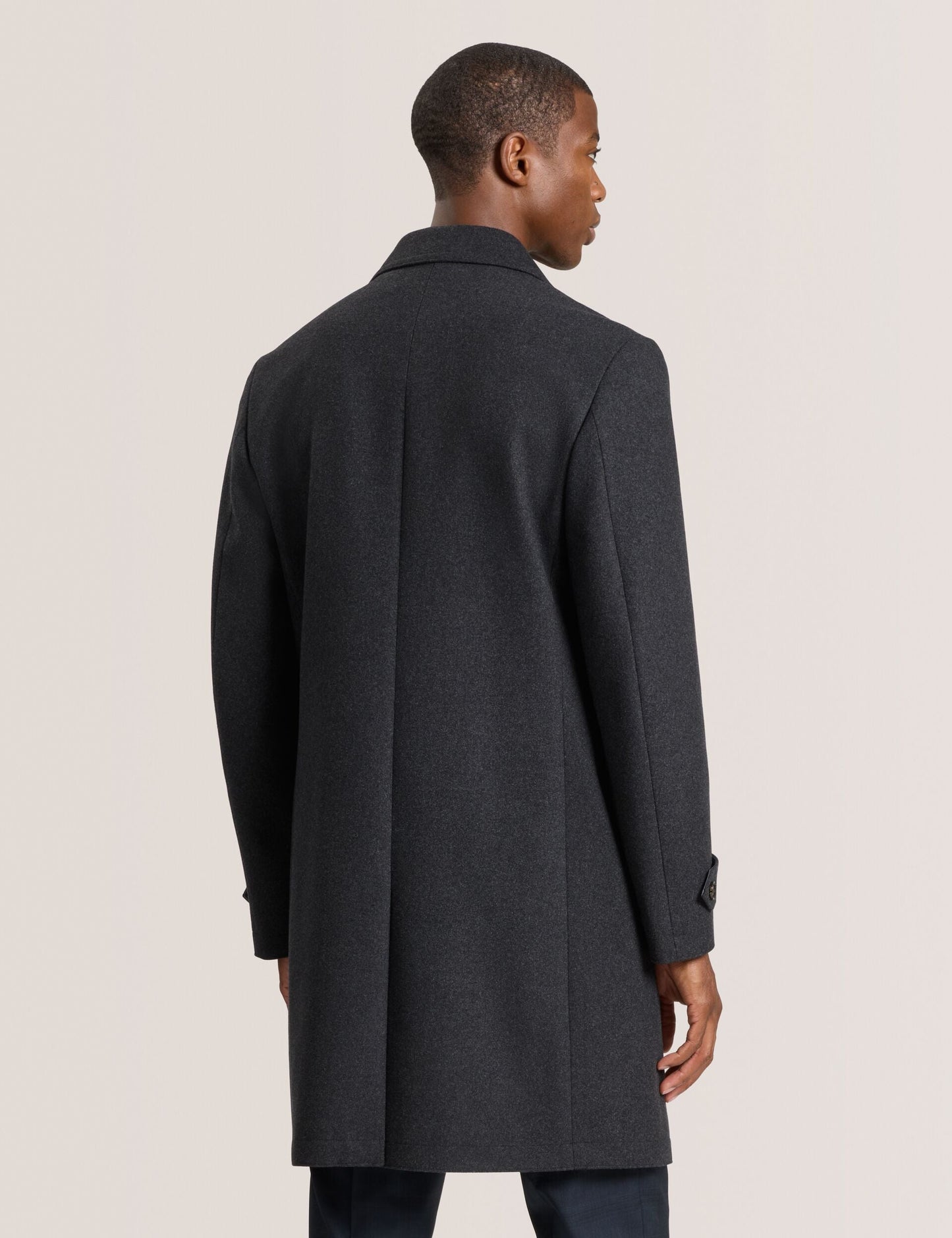 Ted Baker WINTHROP - Double Breasted Overcoat CHARCOAL