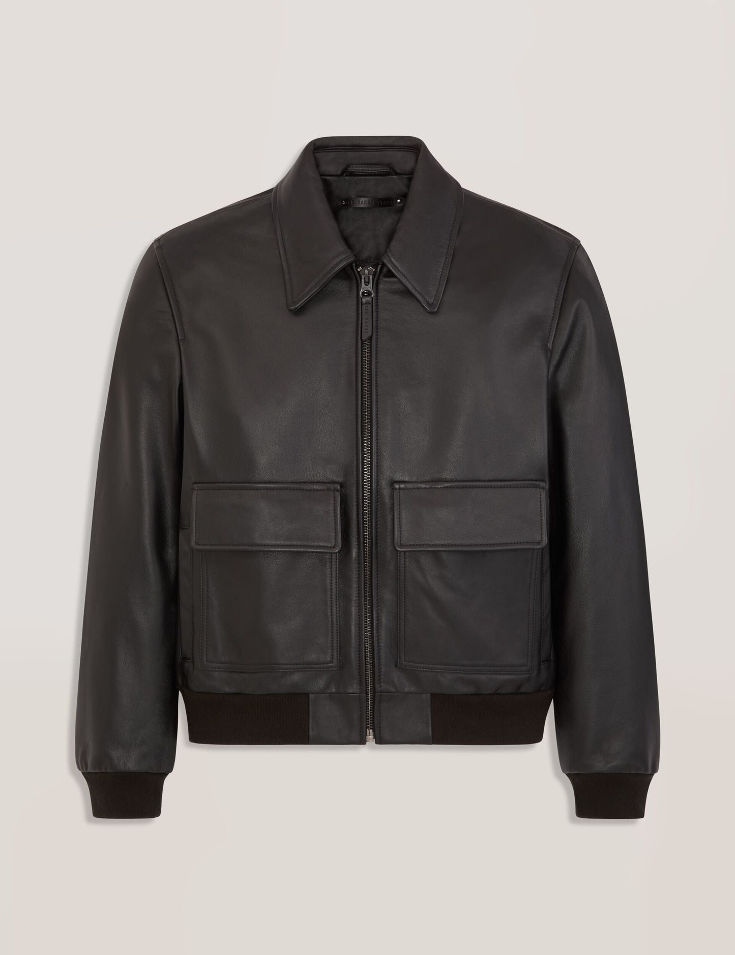 Ted Baker WHISTLER - Leather Bomber Jacket BLACK