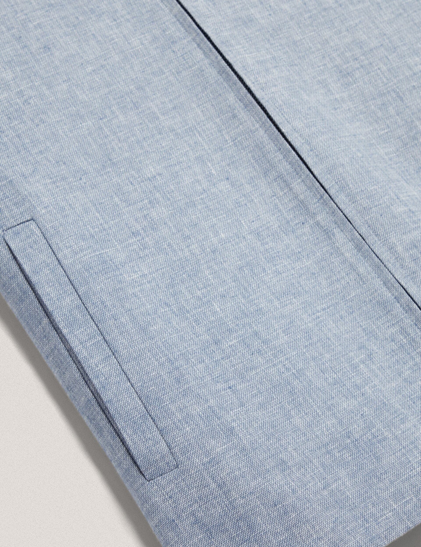 Ted Baker ASHLEYJ Linen Cotton Zip-Up Harrington Jacket LIGHT BLUE