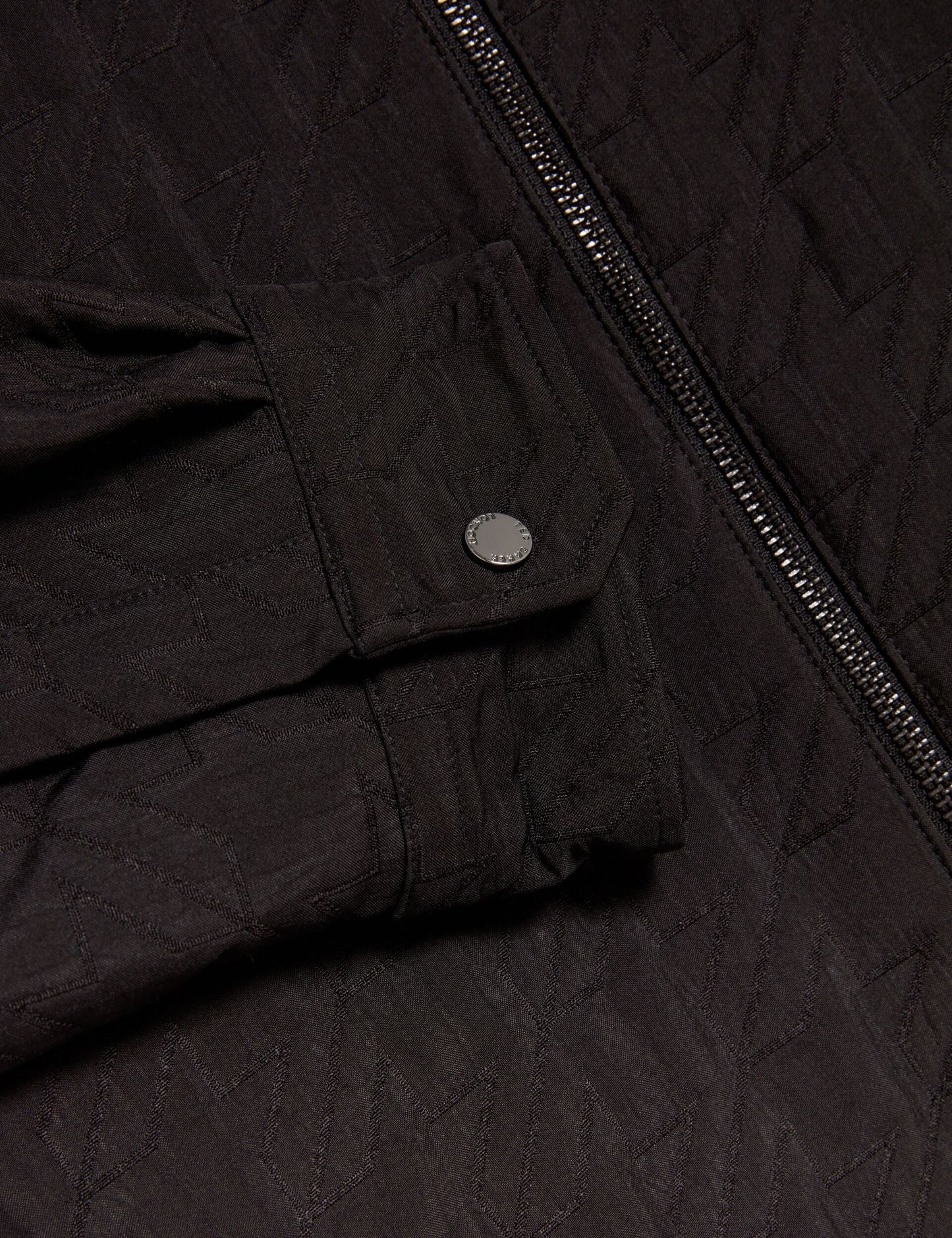Ted Baker THOVA Textured Quilt Zip-Through Overshirt BLACK