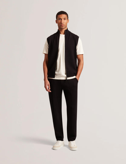 Ted Baker TERINCE - Zip-Through Funnel Neck Gillet BLACK