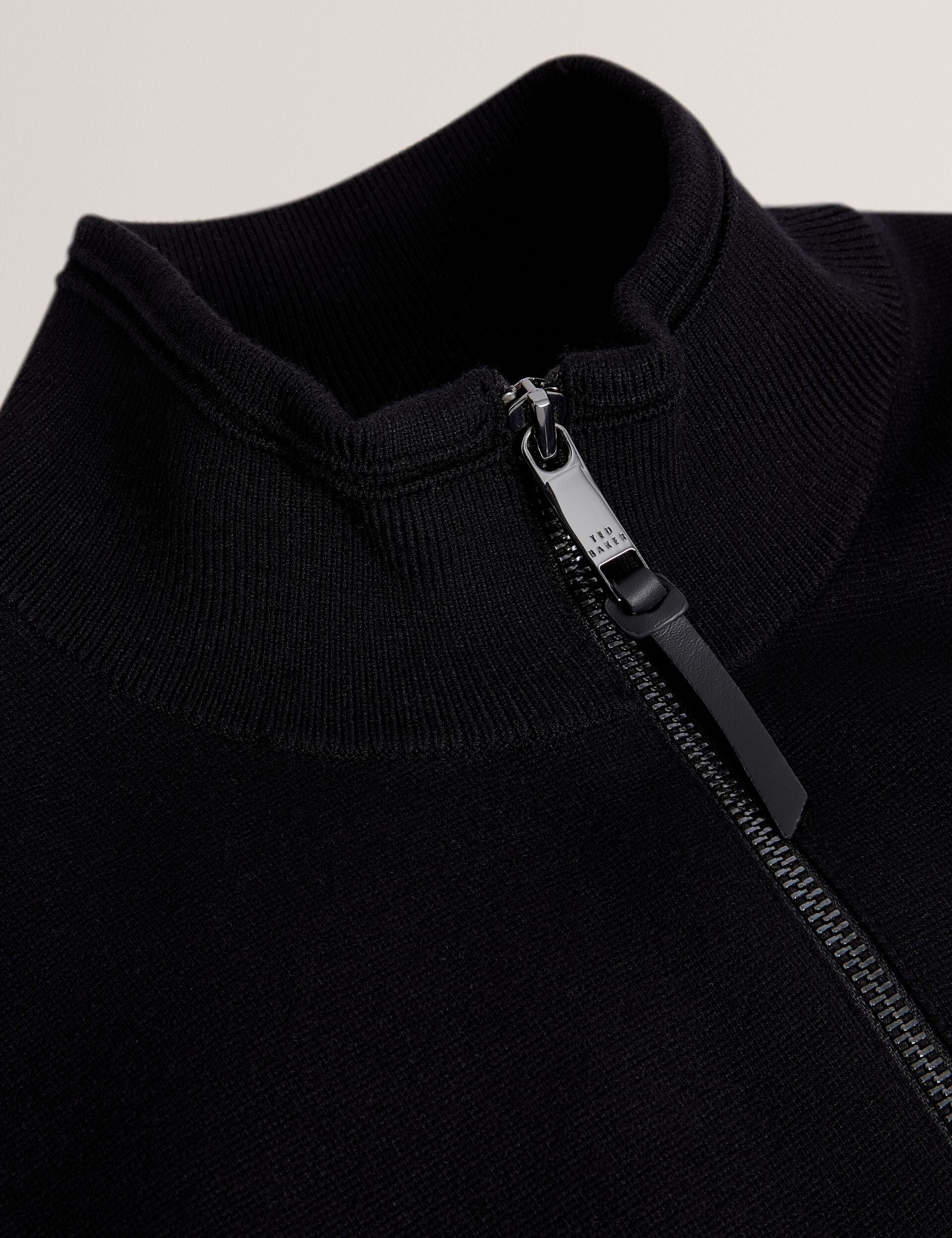 Ted Baker TERINCE - Zip-Through Funnel Neck Gillet BLACK