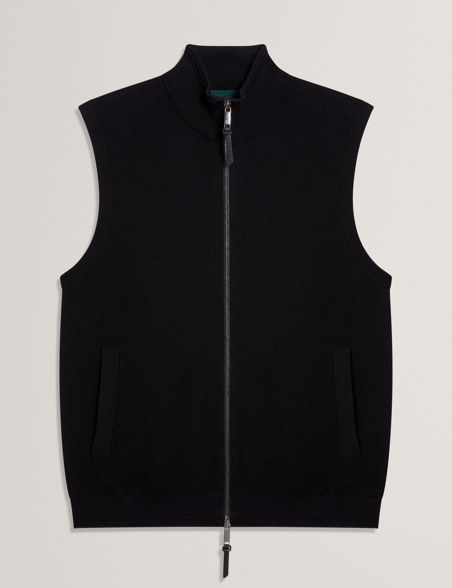 Ted Baker TERINCE - Zip-Through Funnel Neck Gillet BLACK
