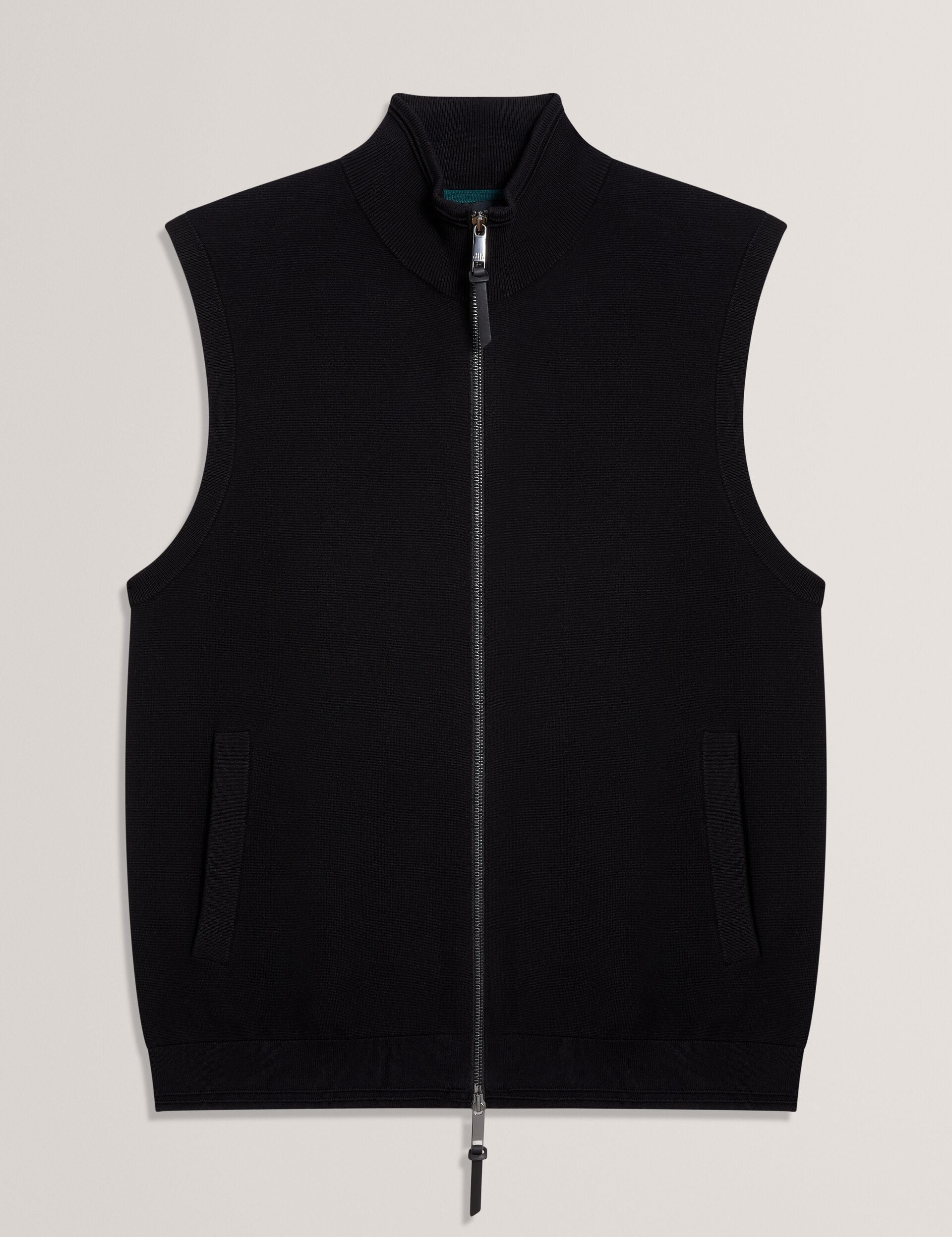Ted Baker TERINCE - Zip-Through Funnel Neck Gillet BLACK