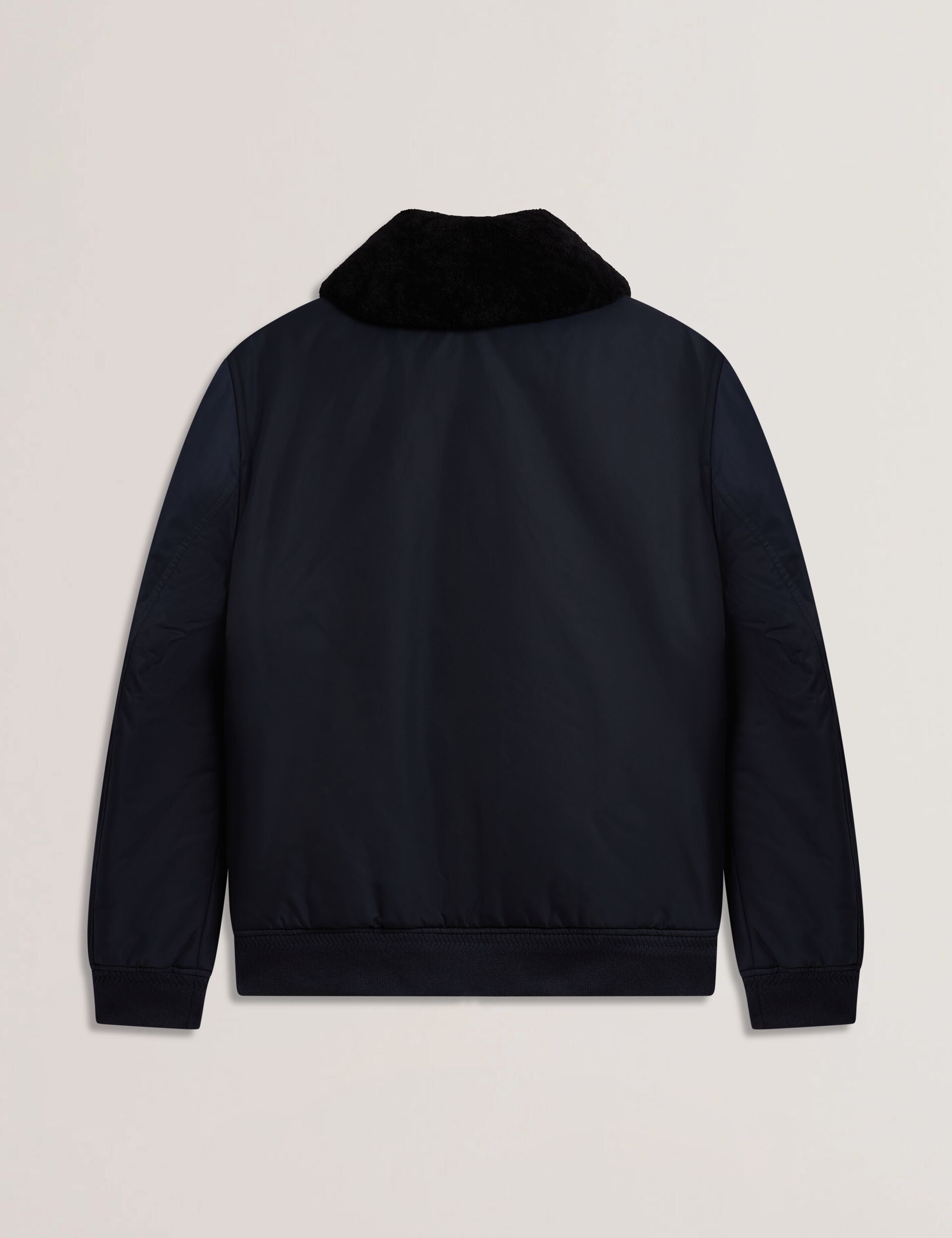 Ted Baker AVITORE - Zip Bomber Jacket With Removable Collar NAVY