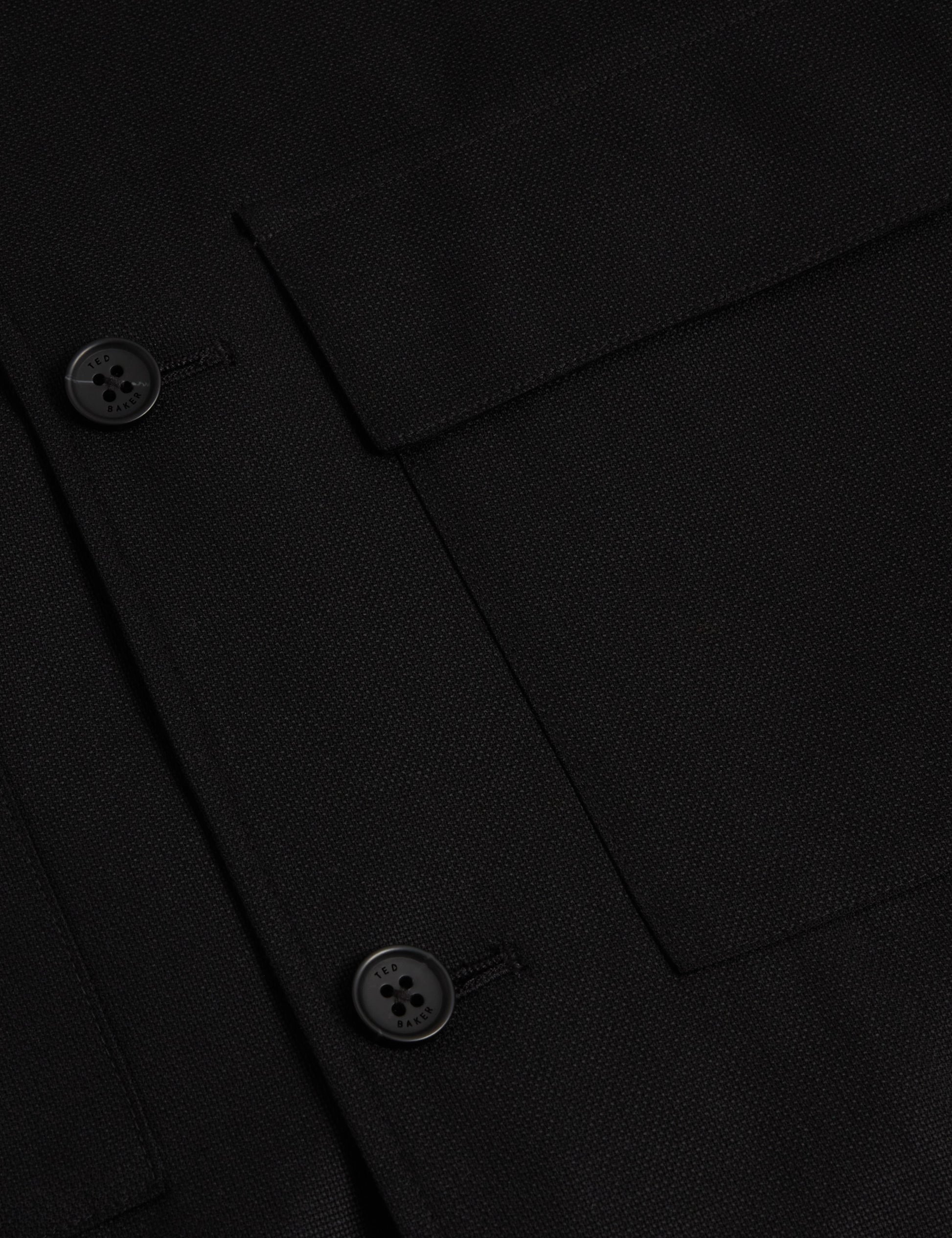 Ted Baker SELWYNJ - Black Lightweight Wool Blend Shirt Jacket BLACK
