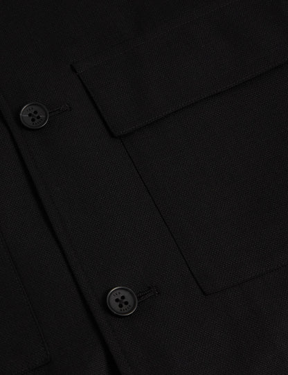 Ted Baker SELWYNJ - Black Lightweight Wool Blend Shirt Jacket BLACK