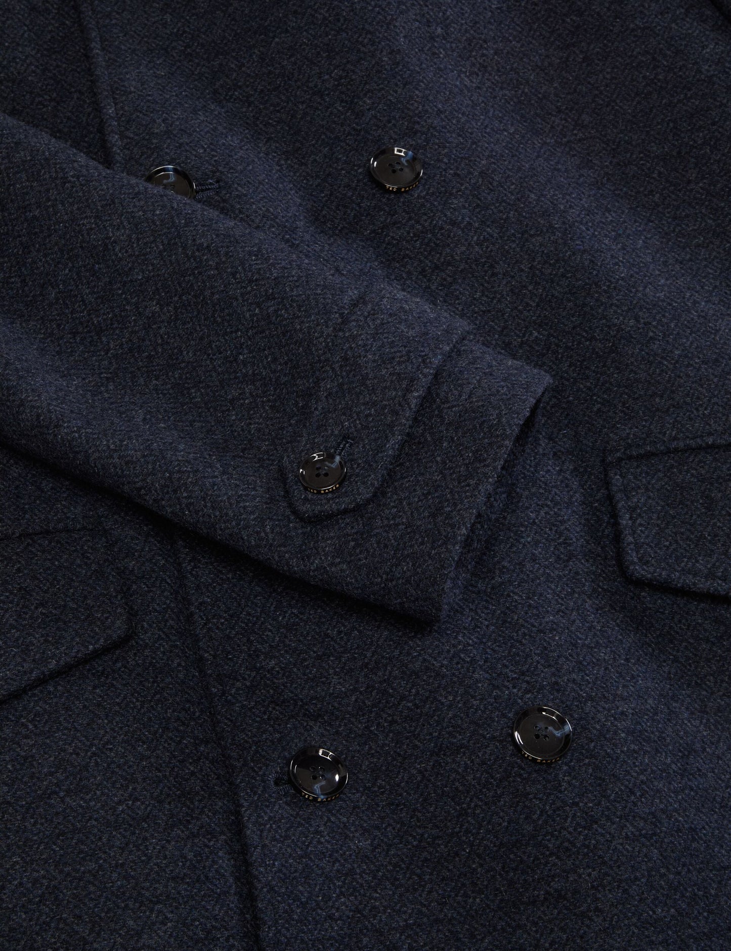 Ted Baker WINDYHILL - Twill Overcoat BLUE