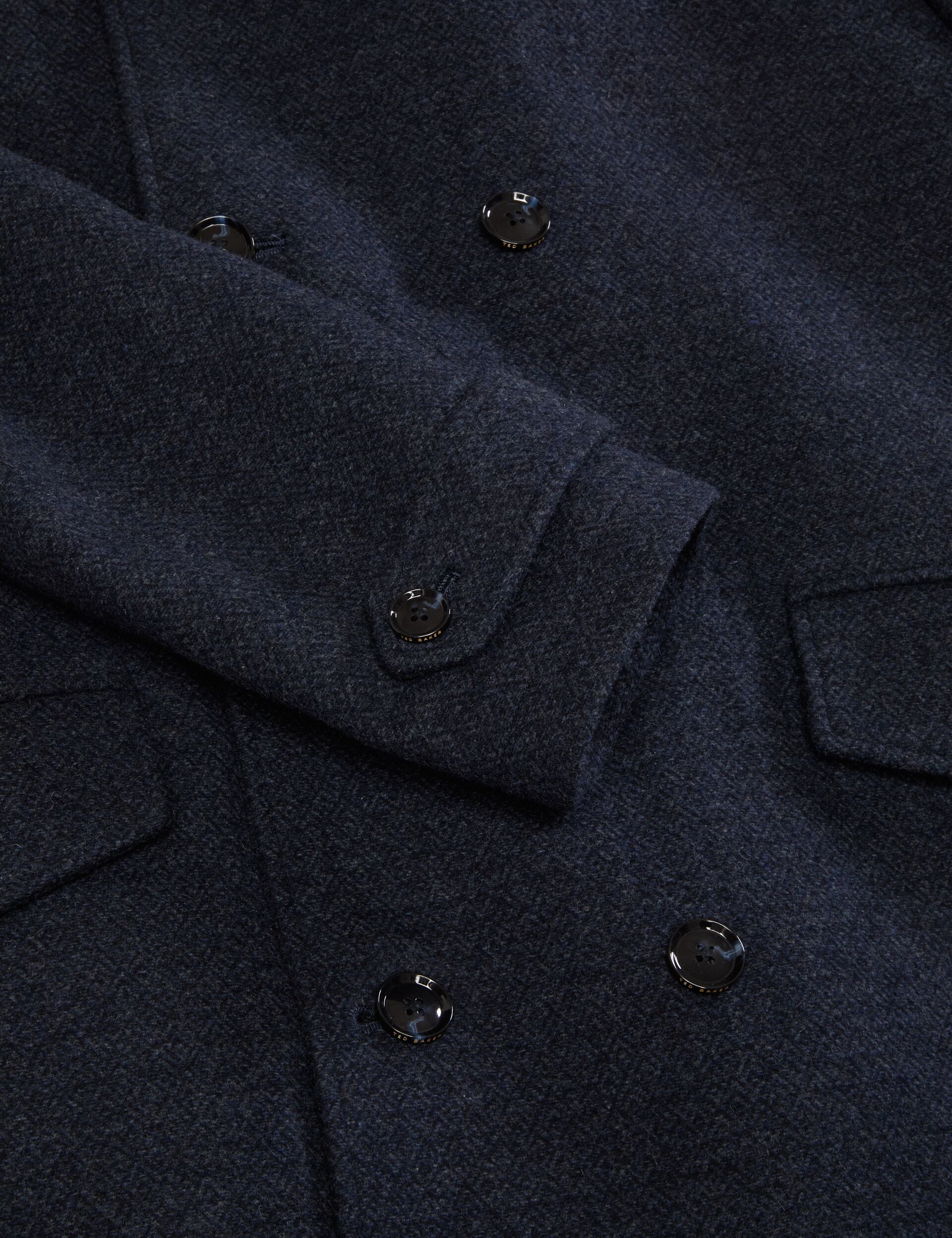 Ted Baker WINDYHILL - Twill Overcoat BLUE