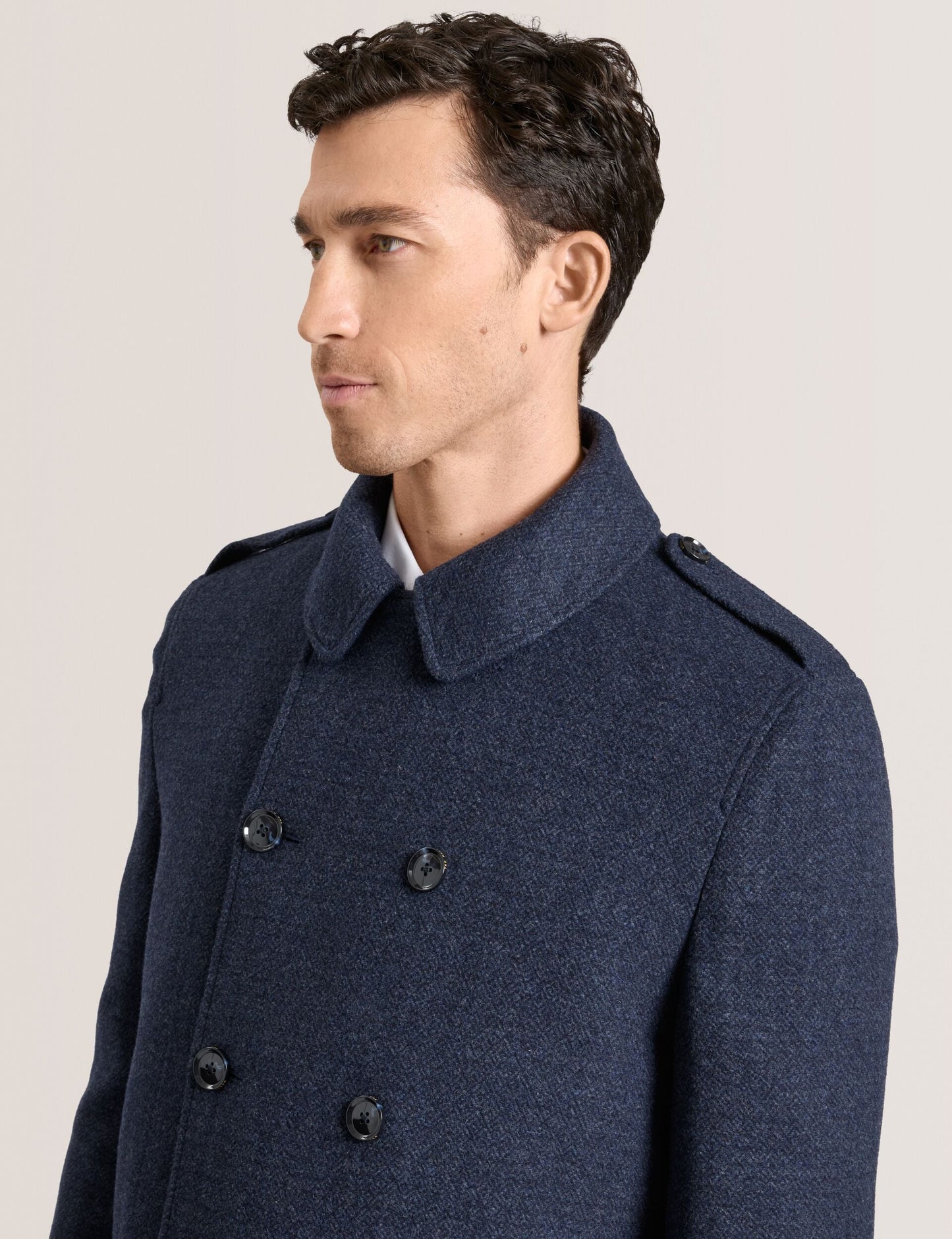 Ted Baker WINDYHILL - Twill Overcoat BLUE
