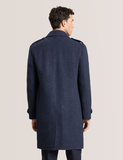 Ted Baker WINDYHILL - Twill Overcoat BLUE