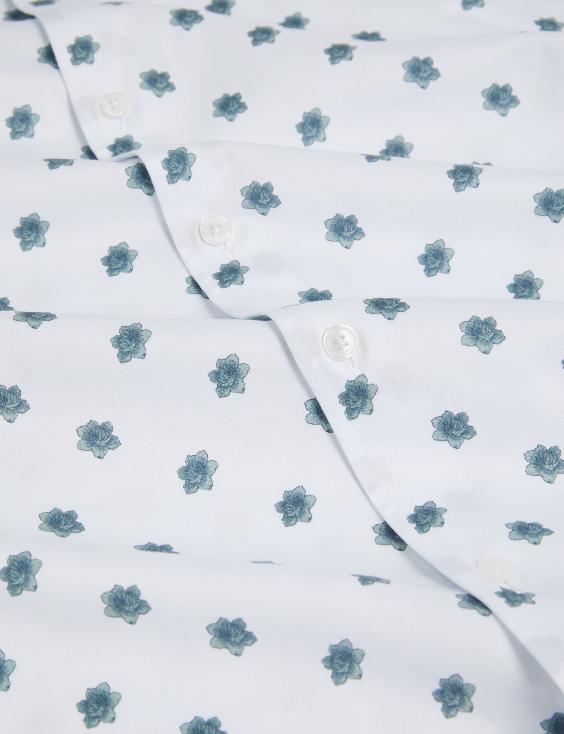 Ted Baker CHASKA Mini Floral Print Short Sleeve Shirt WHITE