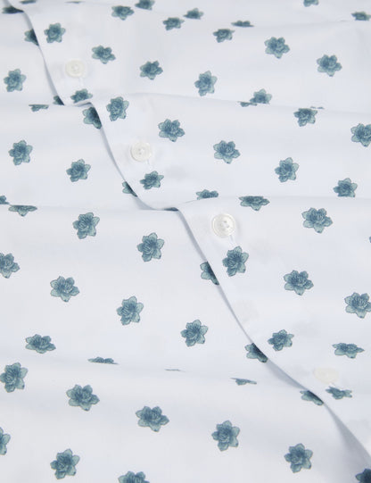 Ted Baker CHASKA Mini Floral Print Short Sleeve Shirt WHITE