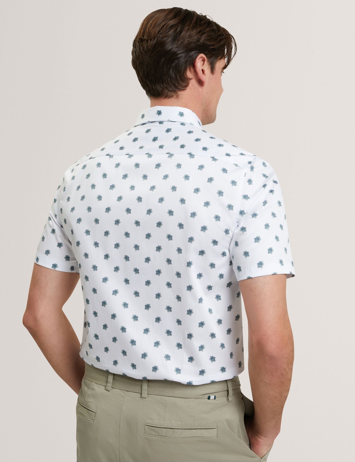 Ted Baker CHASKA Mini Floral Print Short Sleeve Shirt WHITE