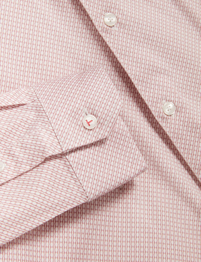 Ted Baker OLWENO Micro Geo Print Long Sleeve Slim Shirt LIGHT PINK