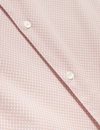 Ted Baker ROMMANN Micro Geo Print Slim Short Sleeve Shirt LIGHT PINK