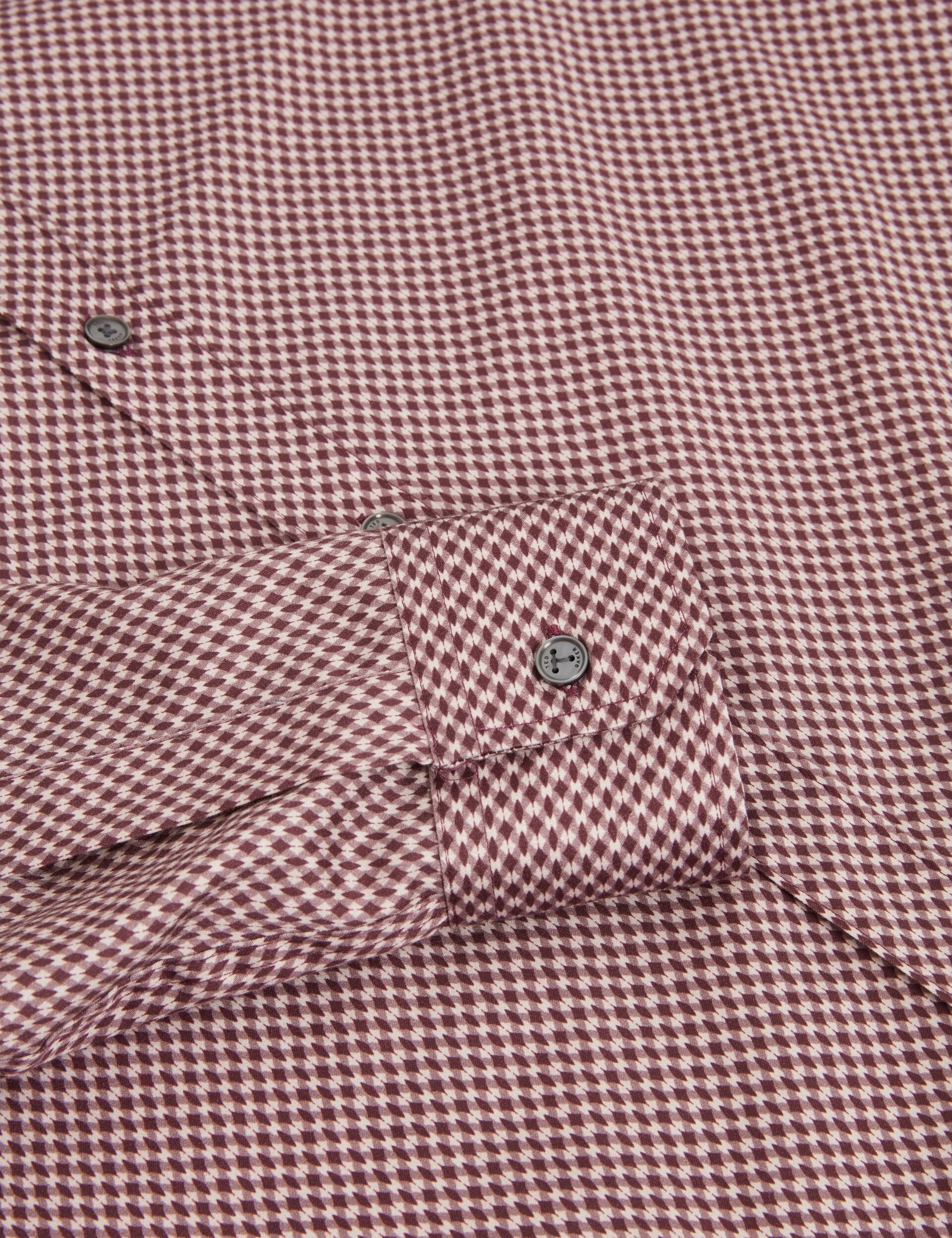 Ted Baker JOZEF Slim Fit Micro Geometric Print Shirt LIGHT PURPLE