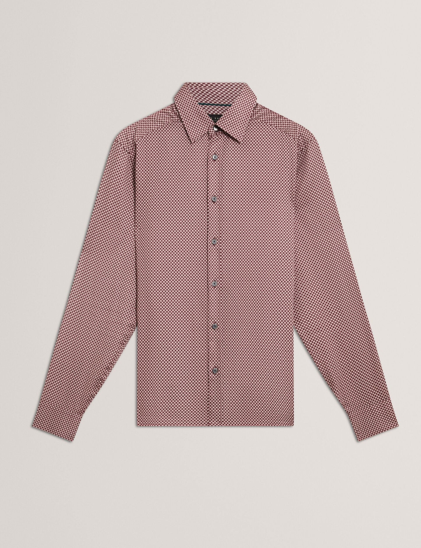 Ted Baker JOZEF Slim Fit Micro Geometric Print Shirt LIGHT PURPLE