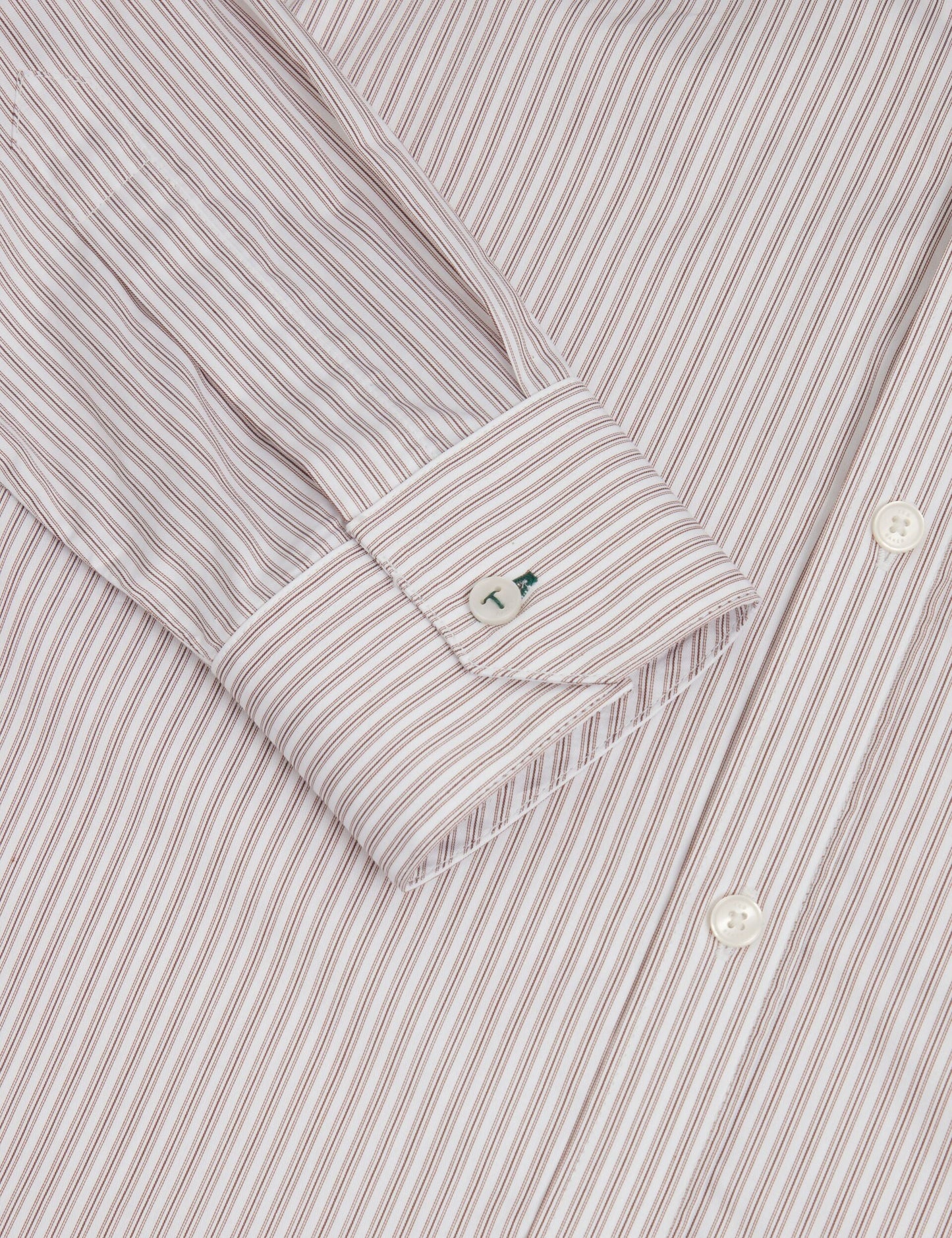 Ted Baker SOHOE Striped Cotton Long Sleeve Shirt TAUPE
