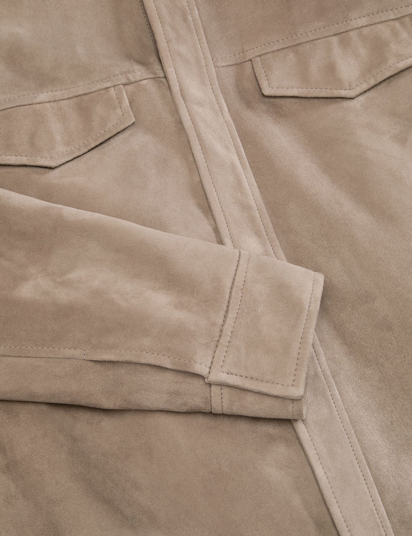 Ted Baker WILBUR - Suede Shirt Jacket TAUPE