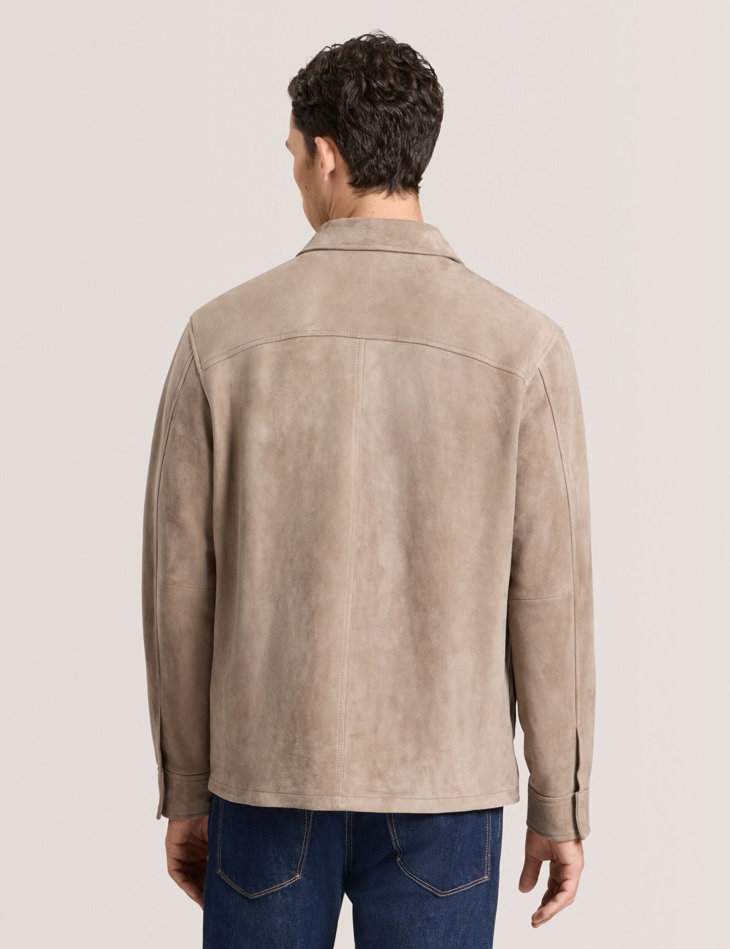Ted Baker WILBUR - Suede Shirt Jacket TAUPE