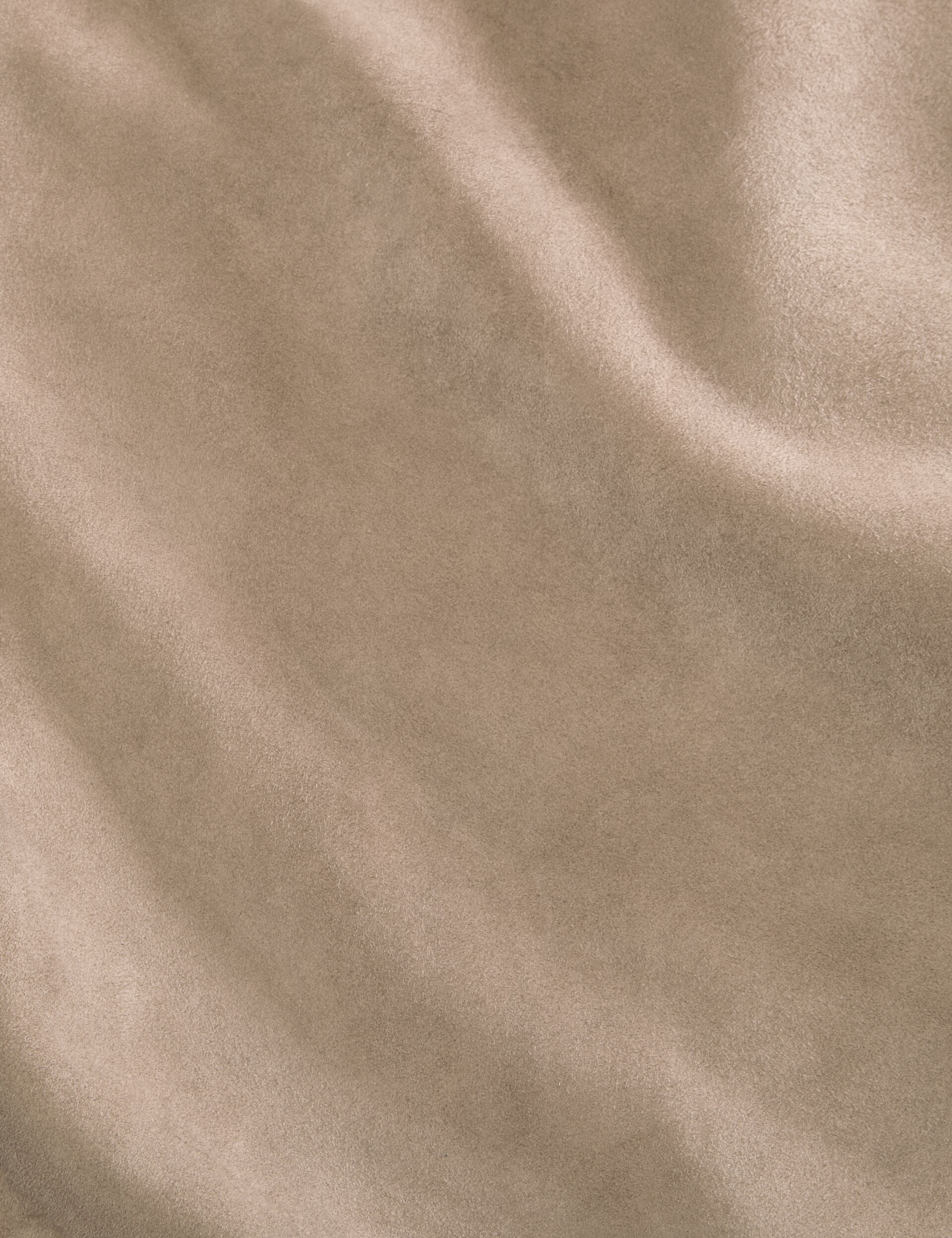 Ted Baker WILBUR - Suede Shirt Jacket TAUPE