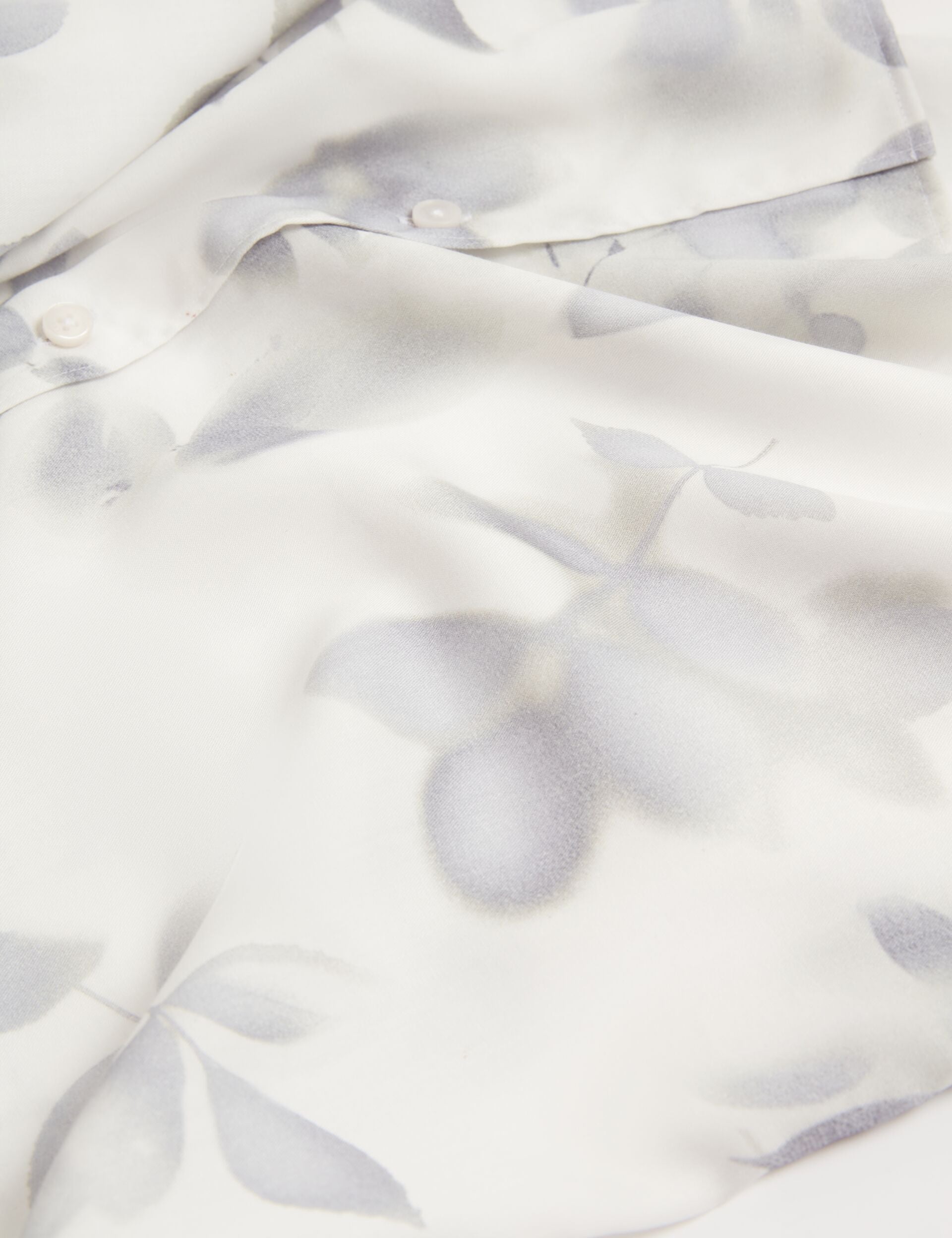 Ted Baker KALMILL Photograhic Leaf Print Regular Fit Shirt WHITE