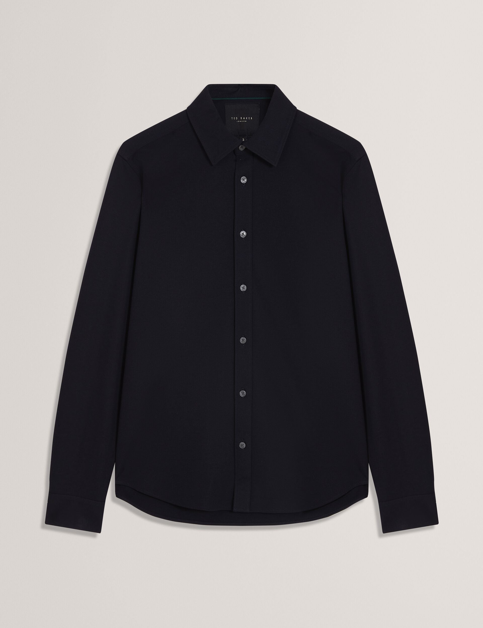 Ted Baker NORTUN Regular Fit Knitted Jersey Shirt NAVY