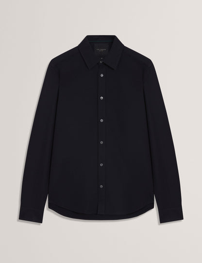 Ted Baker NORTUN Regular Fit Knitted Jersey Shirt NAVY