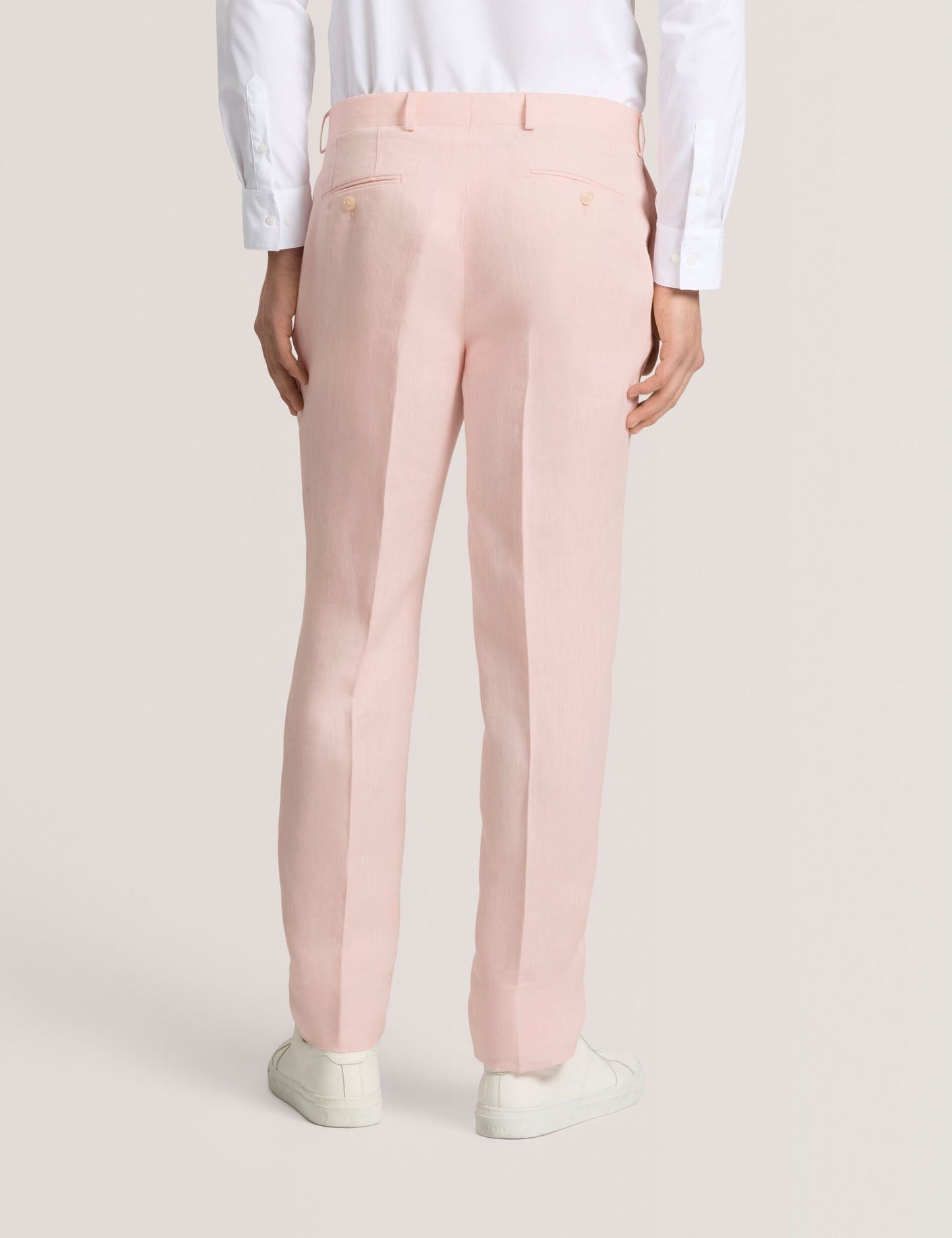 Ted Baker WINTER - Flat Front Linen Suit Pant LT-PINK