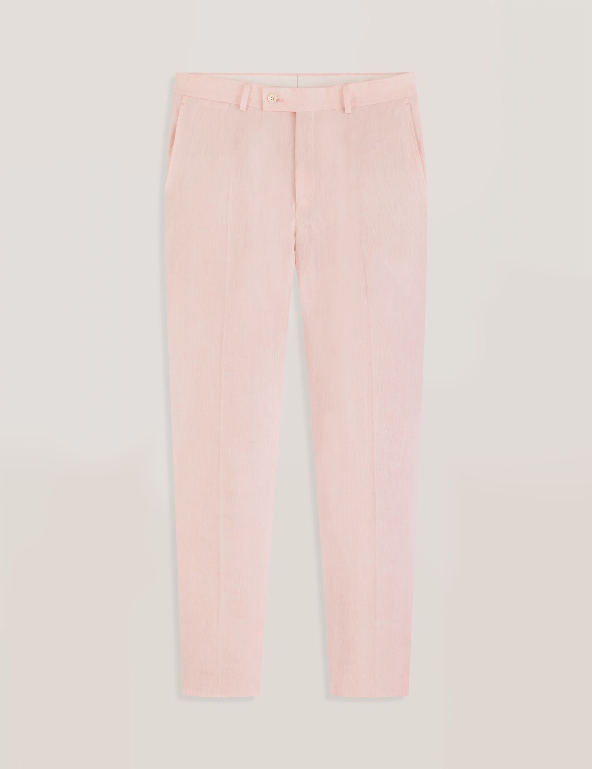 Ted Baker WINTER - Flat Front Linen Suit Pant LT-PINK