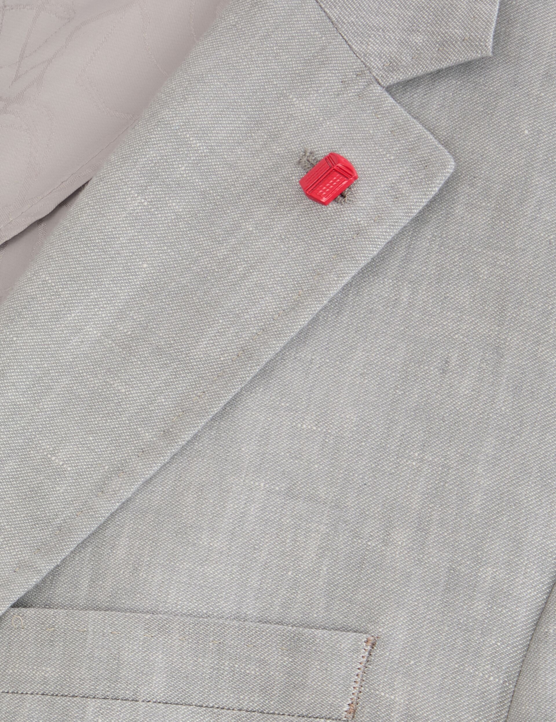 Ted Baker WINFRED - Single Breasted Two Button Notch Flat Front Linen Suit Jacket LT-GREY
