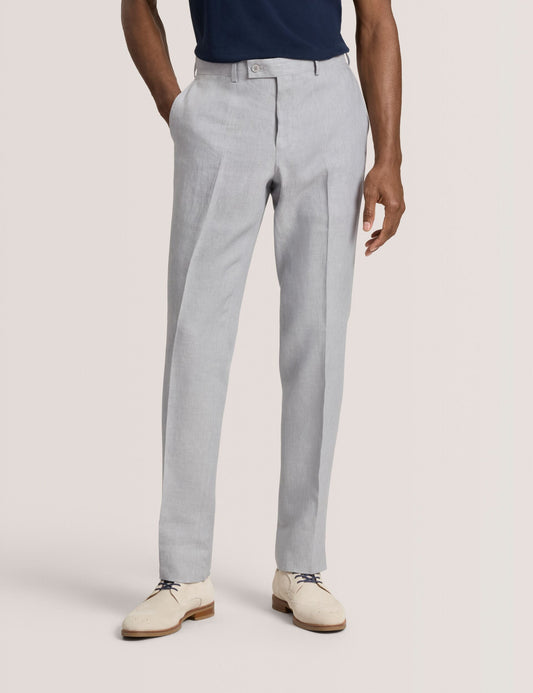 Ted Baker WINTER - Flat Front Linen Suit Pant LT-GREY