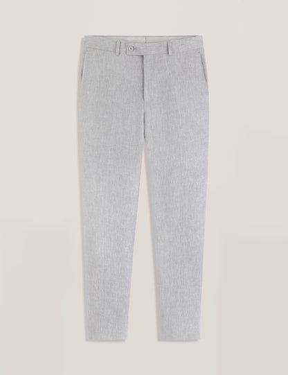 Ted Baker WINTER - Flat Front Linen Suit Pant LT-GREY
