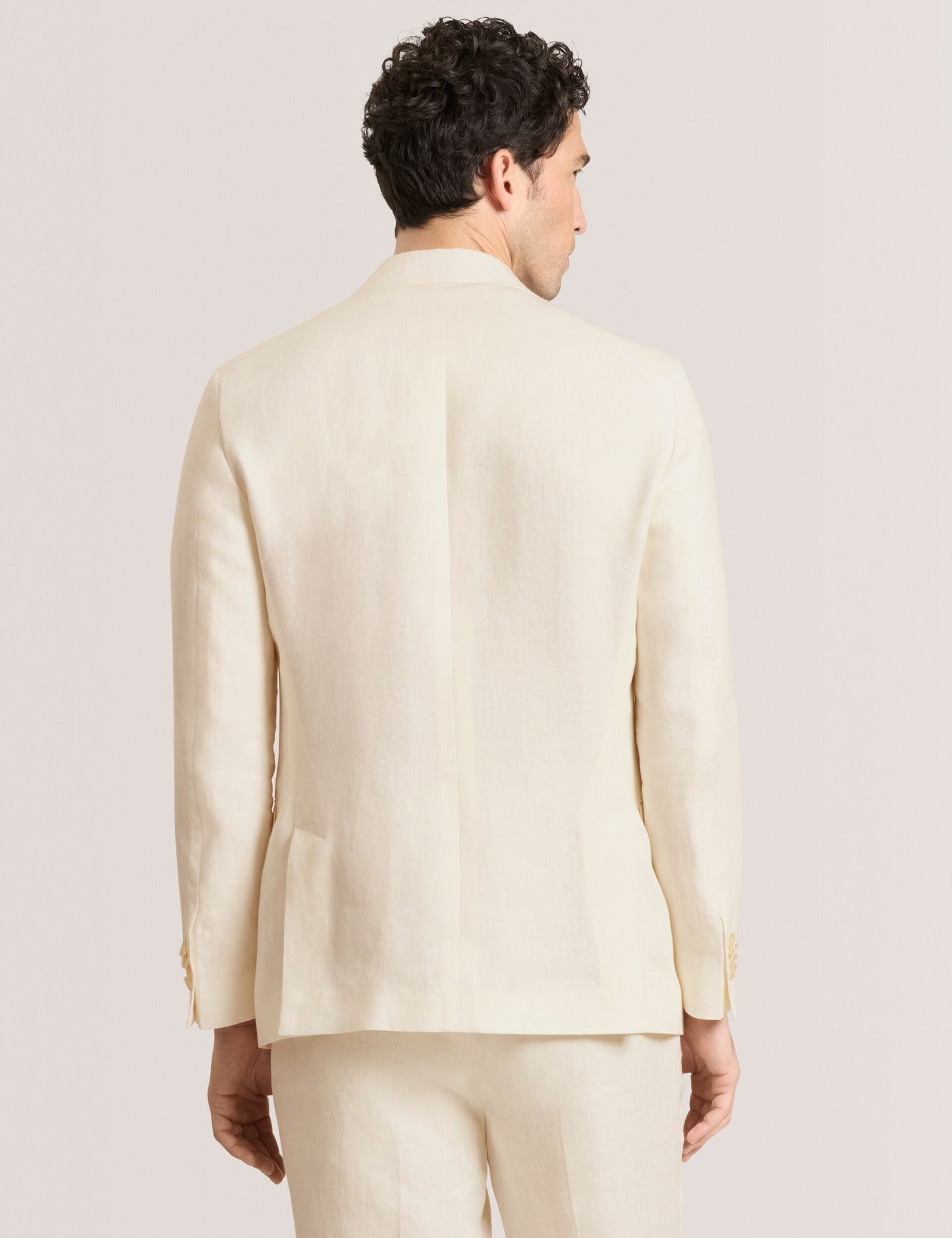 Ted Baker WINFRED - Single Breasted Two Button Notch Flat Front Linen Suit Jacket WHITE