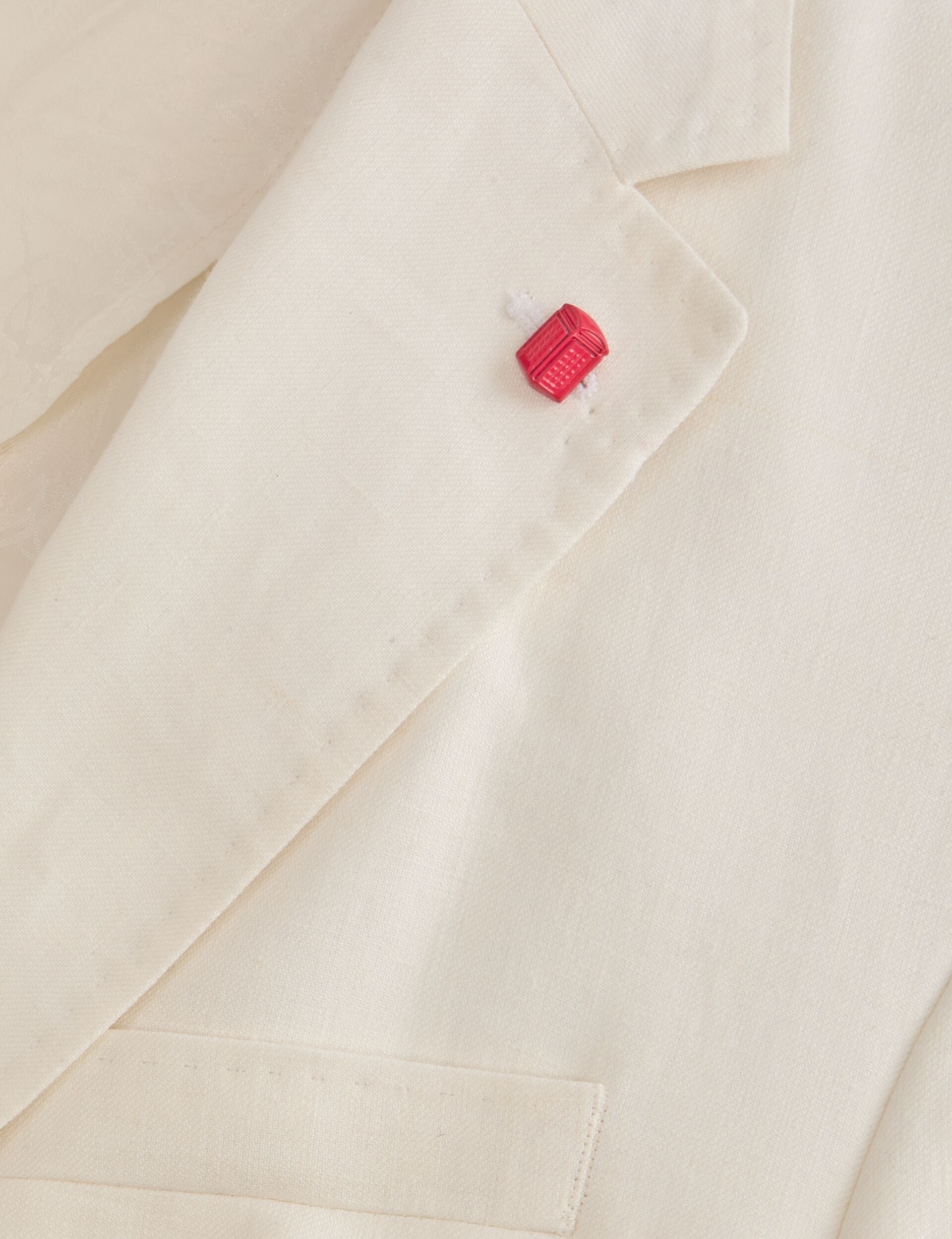 Ted Baker WINFRED - Single Breasted Two Button Notch Flat Front Linen Suit Jacket WHITE
