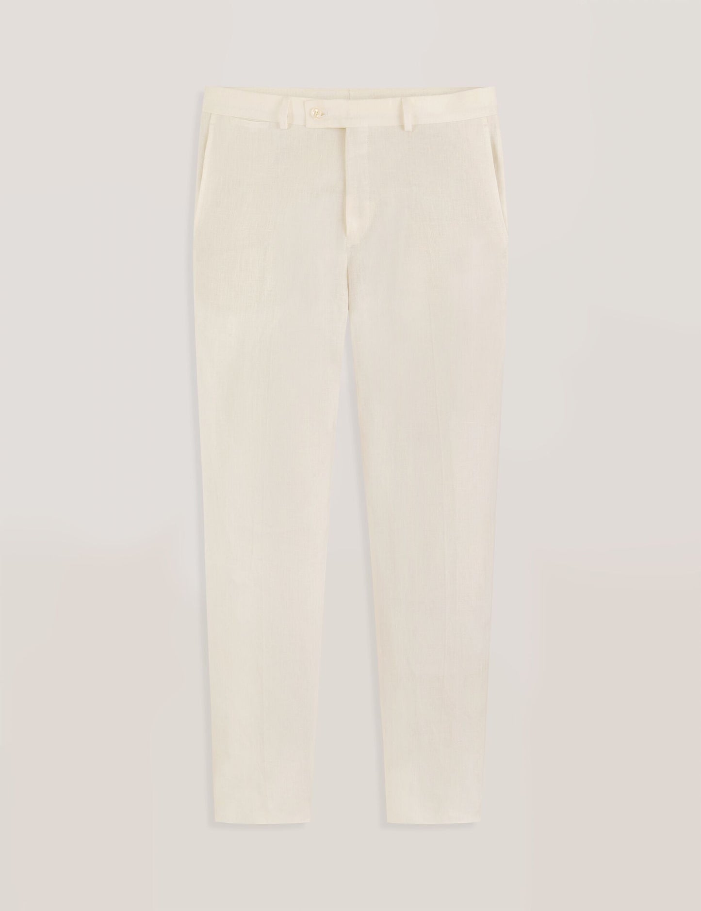 Ted Baker WINTER - Flat Front Linen Suit Pant WHITE