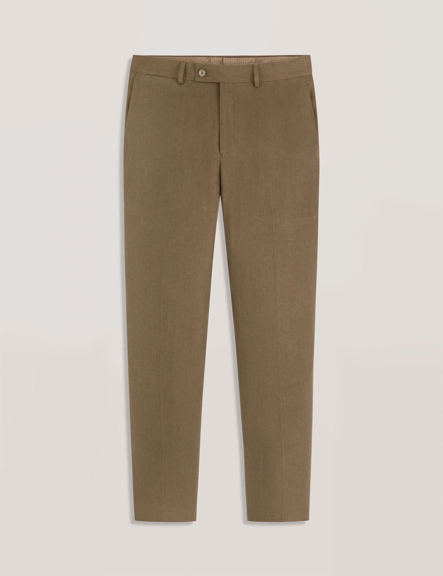 Ted Baker WINTER - Flat Front Linen Suit Pant OLIVE