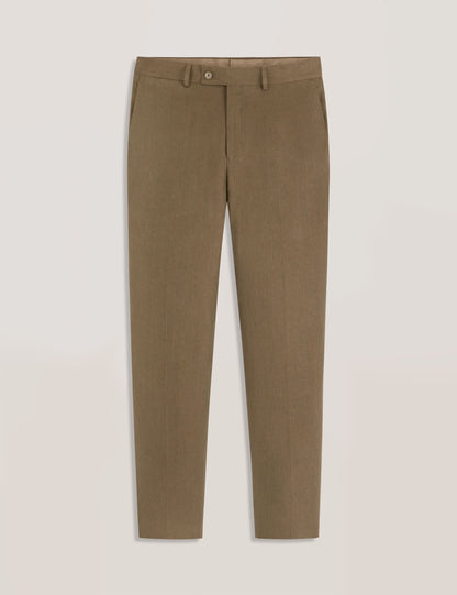 Ted Baker WINTER - Flat Front Linen Suit Pant OLIVE