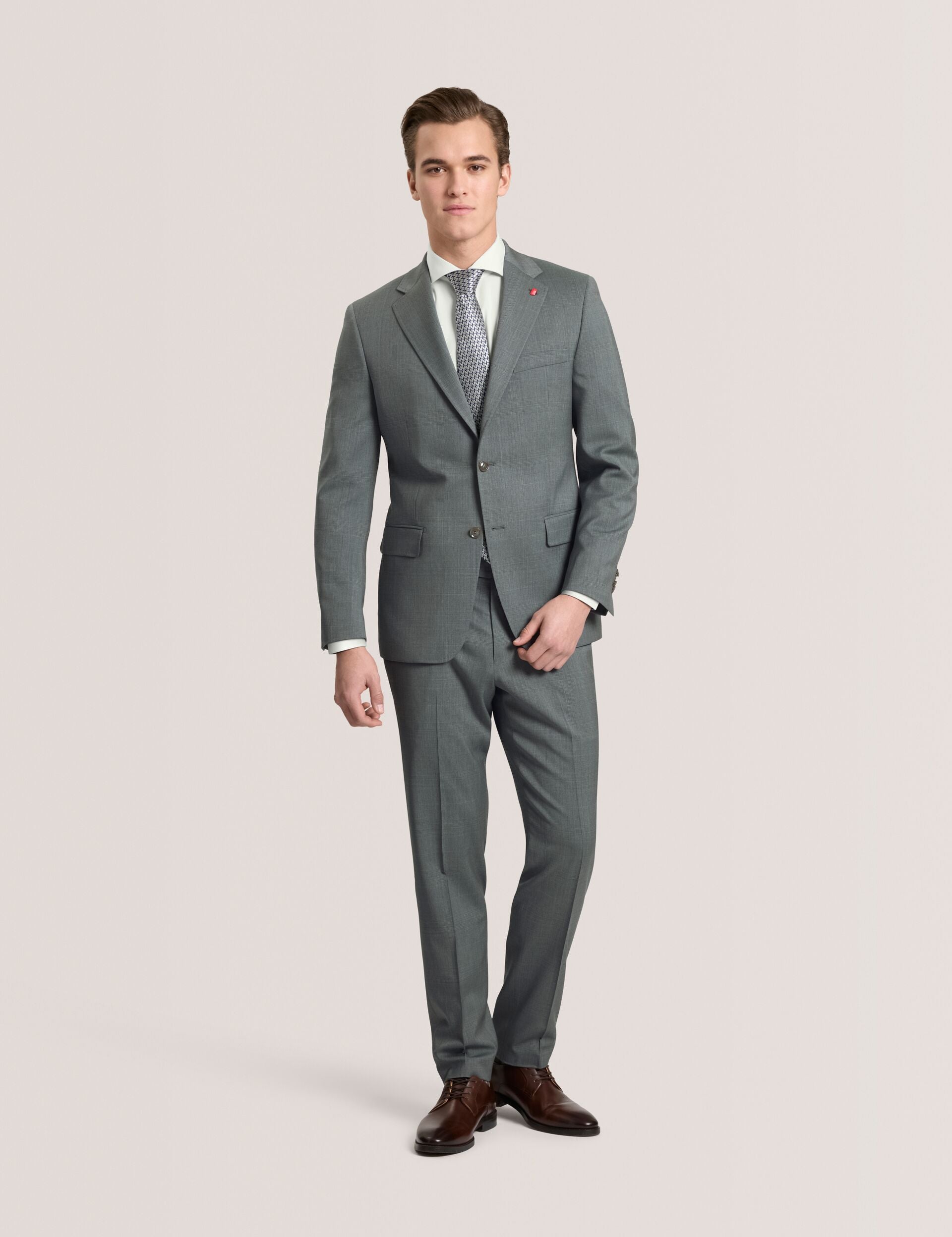 Ted Baker WINTER - Flat Front Plaid Suit Pant GREEN