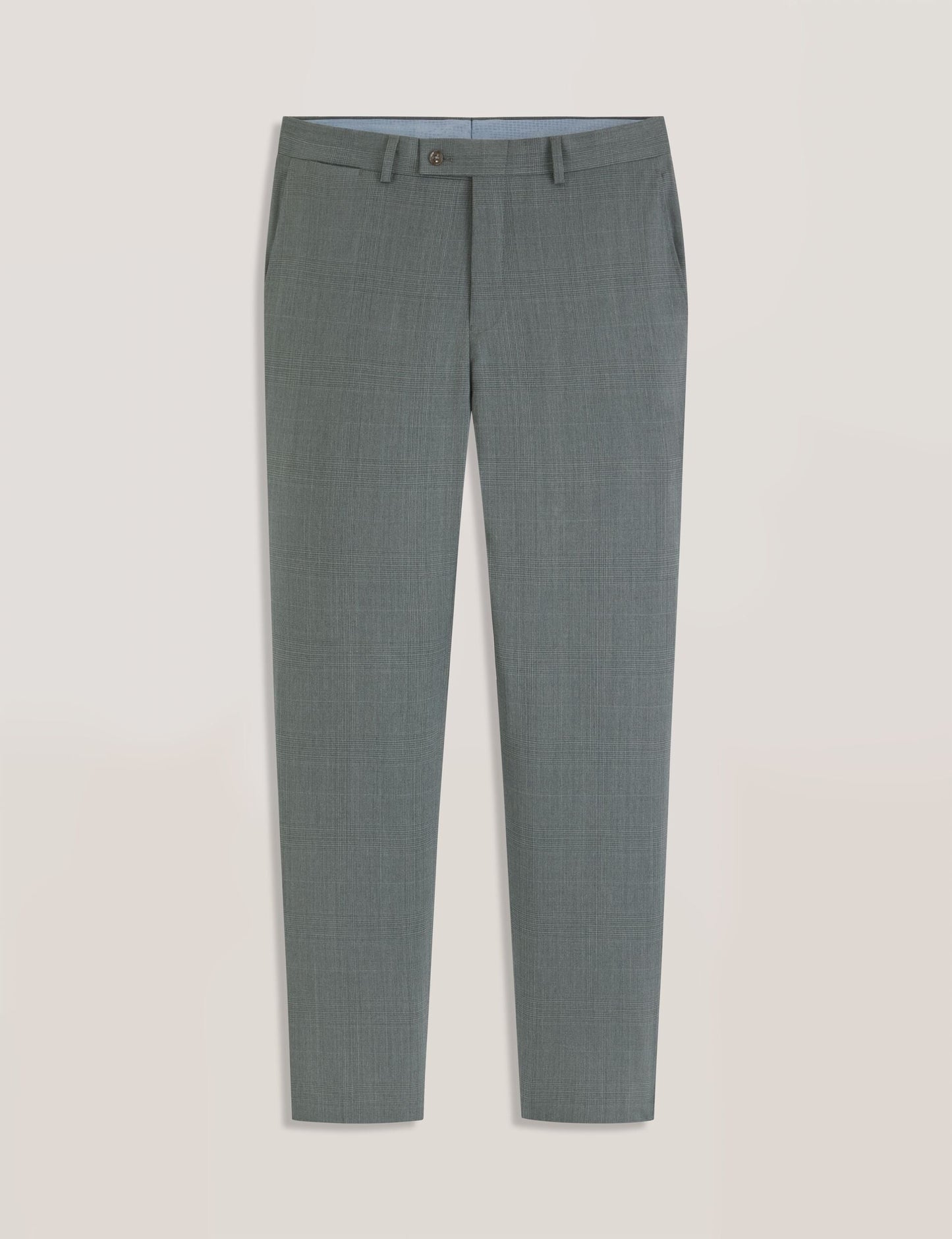 Ted Baker WINTER - Flat Front Plaid Suit Pant GREEN