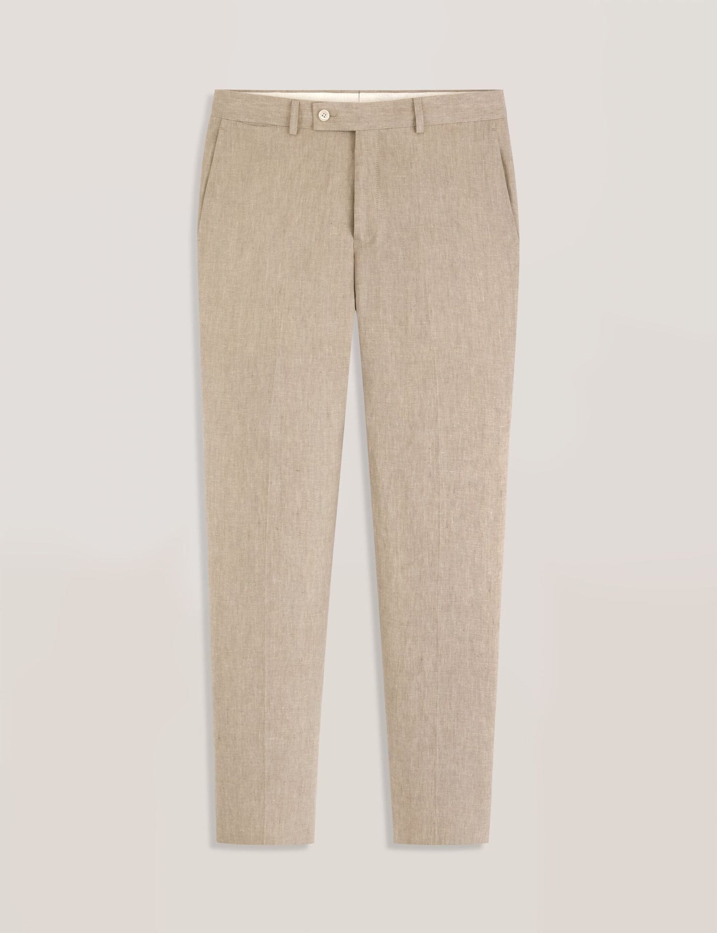 Ted Baker WINTER - Flat Front Linen Suit Pant TAUPE