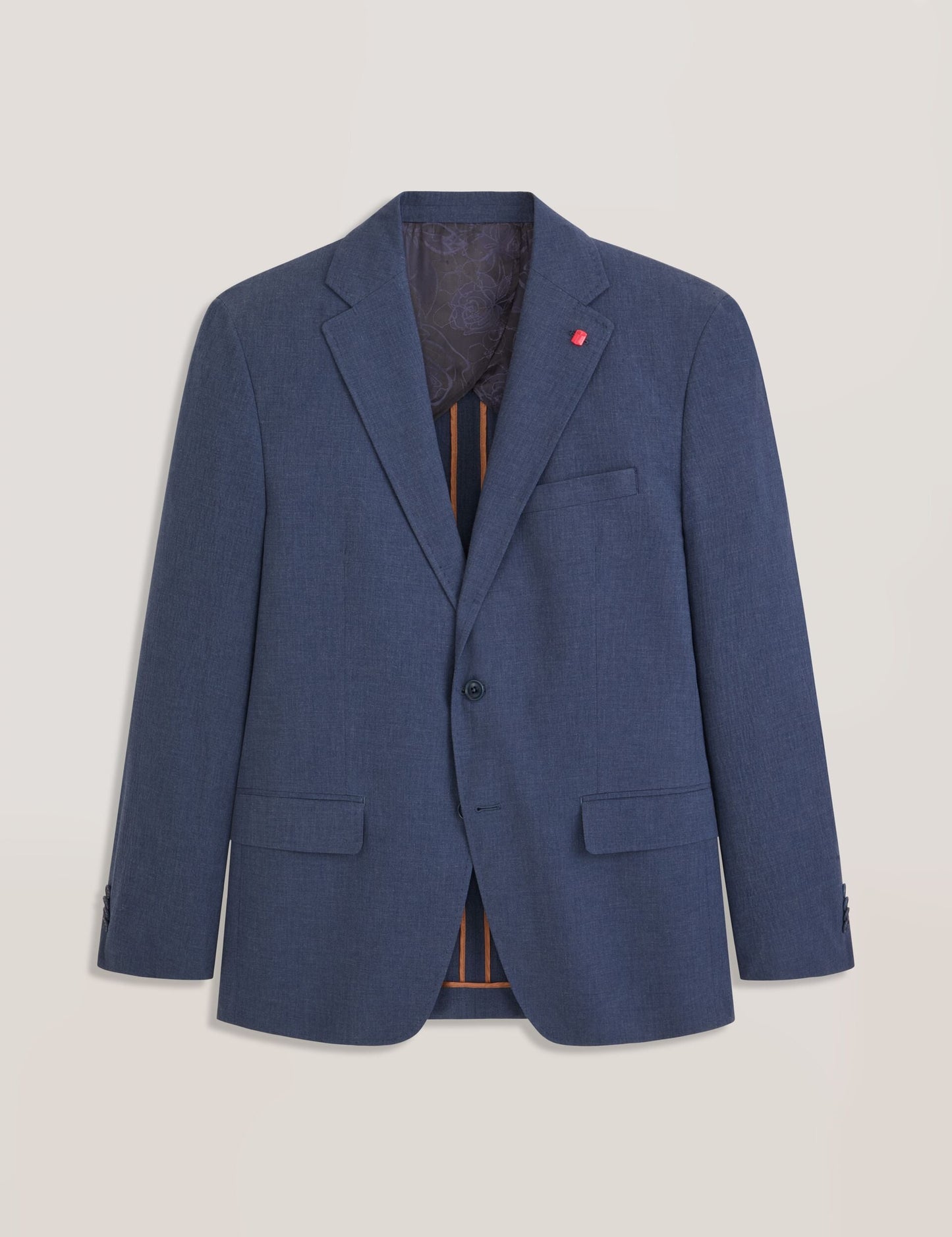Ted Baker WINFRED - Single Breasted Two Button Notch Flat Front Seersucker Suit Jacket BLUE