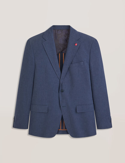 Ted Baker WINFRED - Single Breasted Two Button Notch Flat Front Seersucker Suit Jacket BLUE