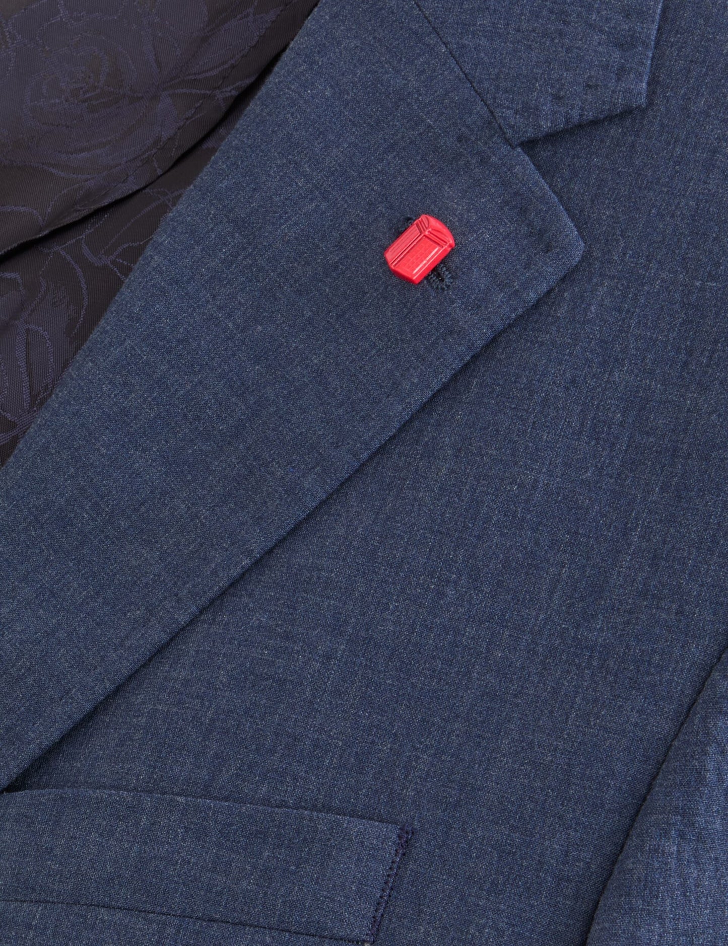 Ted Baker WINFRED - Single Breasted Two Button Notch Flat Front Seersucker Suit Jacket BLUE