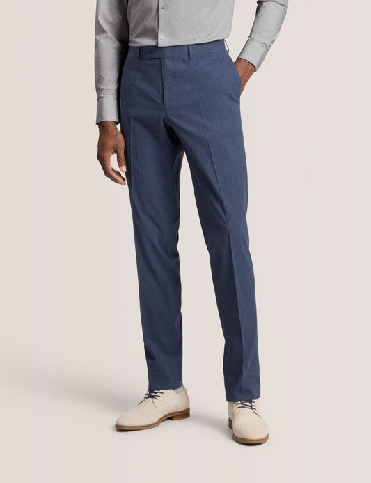 Ted Baker WINTER - Flat Front Seersucker Suit Pant BLUE