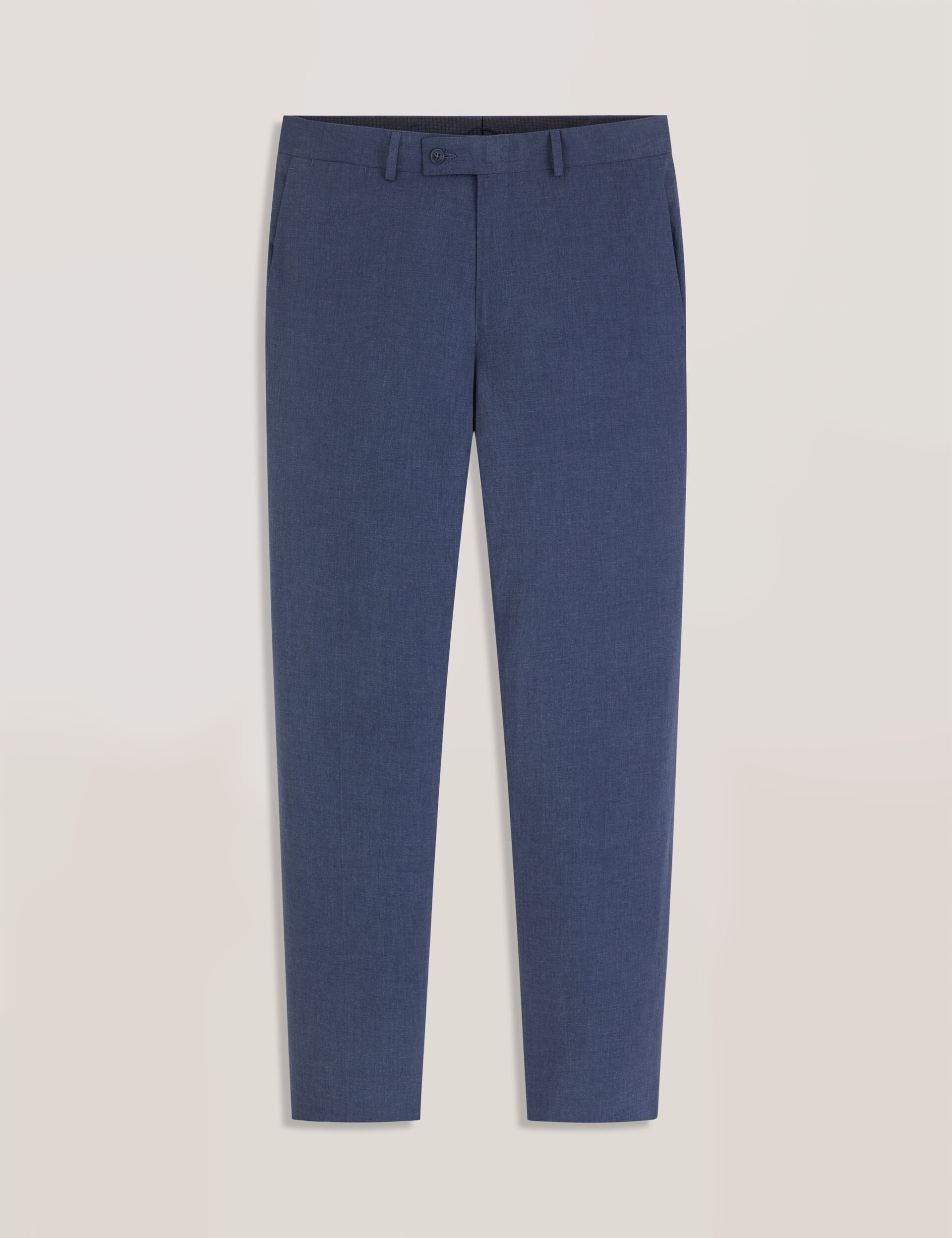 Ted Baker WINTER - Flat Front Seersucker Suit Pant BLUE