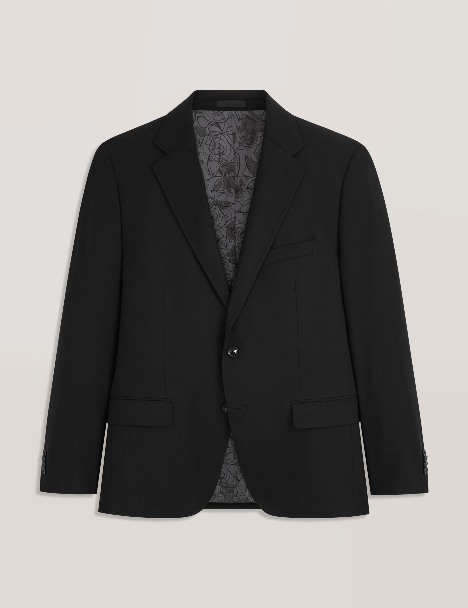 Ted Baker WRIGHT-BENGALINE - Bengaline Suit Jacket BLACK